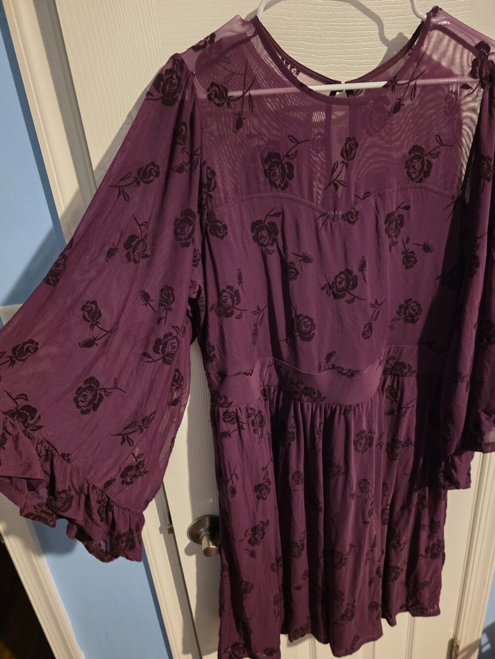 Torrid Maroon And Black Floral Dress